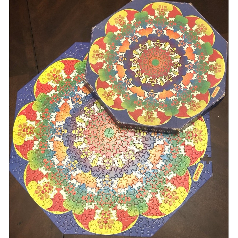 Vintage Peter Max Springbok Prism Kaleidoscope Octagon Jigsaw Puzzle 1967